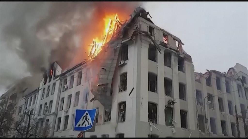 俄軍轟炸哈爾科夫市中心　警察總部面目全非
