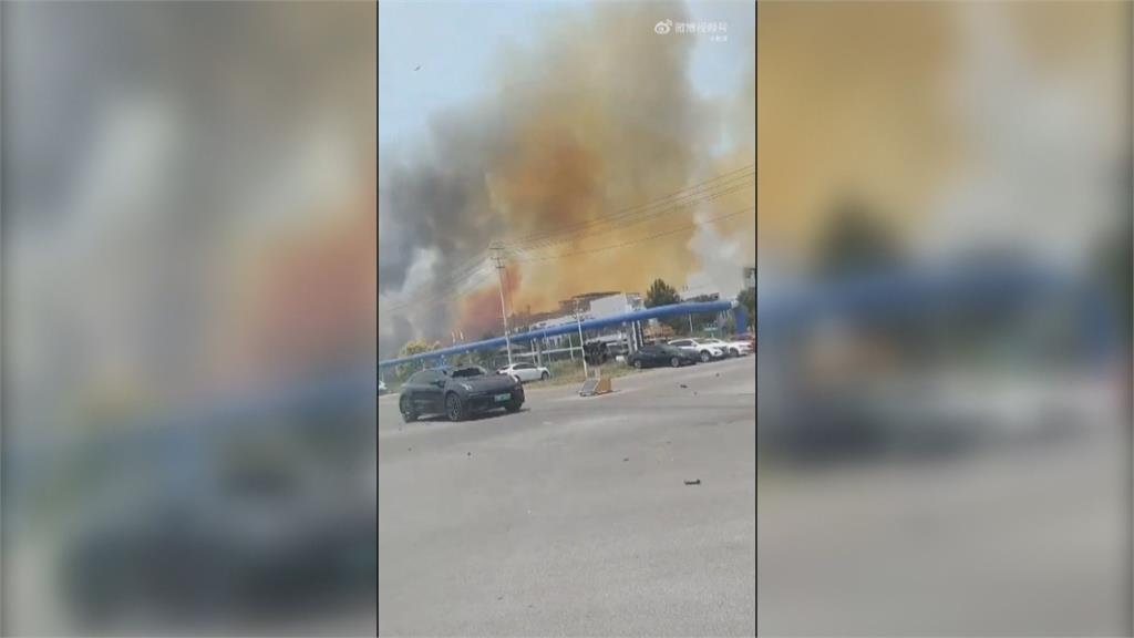 炸出蕈狀雲！中國山東化工廠爆炸　傳受傷民眾擠爆醫院