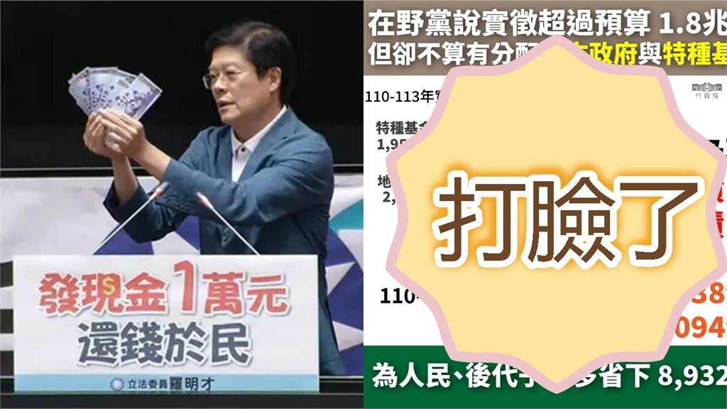 藍白喊超徵1.8兆「普發1萬免舉債千億」？卓榮泰3圖打臉：欺瞞又債留子孫