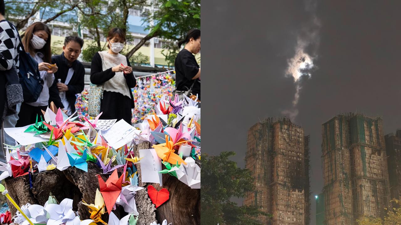 香港大火/惡火奪百條人命!宏福苑上空見「1道光柱」撒下⋯網鼻酸:像瑞相