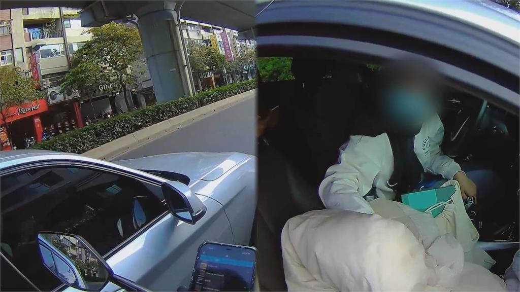 三寶女駕駛急切車道逼車　「騎士伸掌制裁」竟被嗆：你是人嗎？