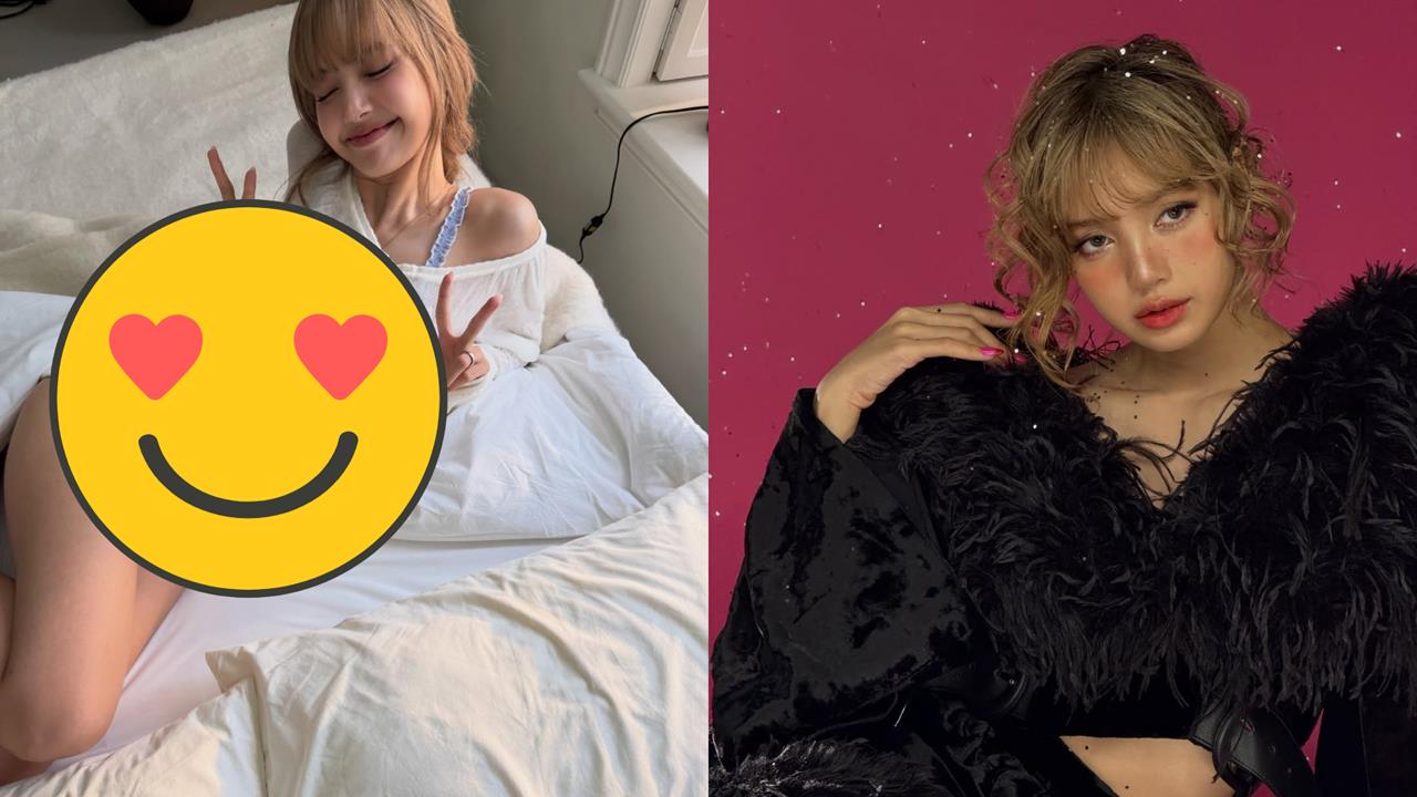 Lisa露肚躺床、透視裝…深夜狂發逾50張!車廂「百朵巨型玫瑰花束」疑放閃