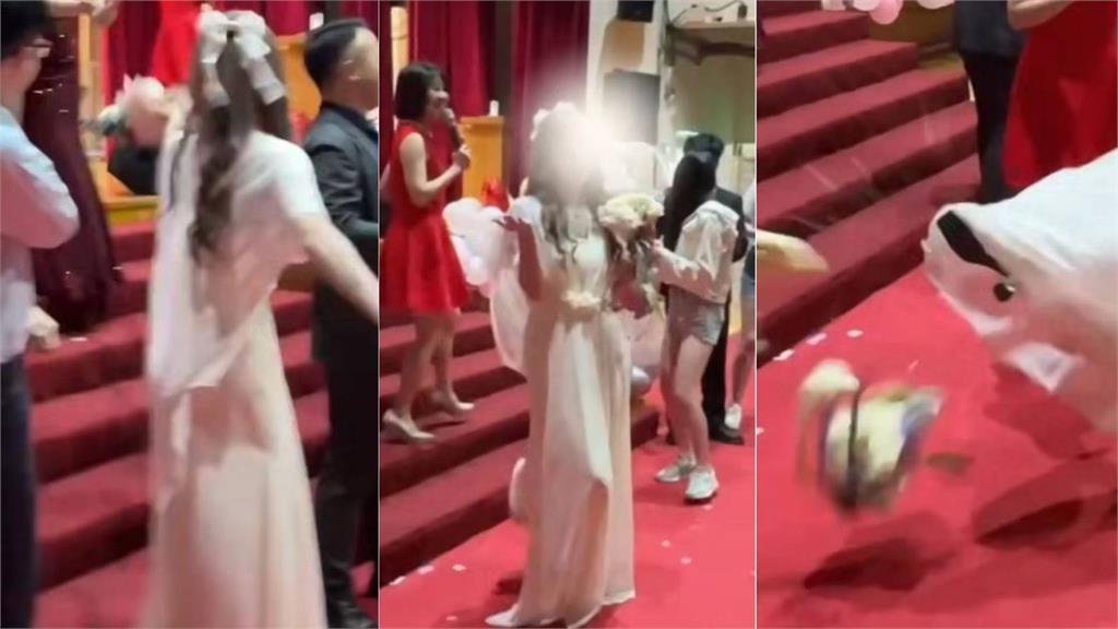 霸凌新娘？伴娘抽到捧花「當球踢爆」全場尷尬　還嗆：抽到就我的