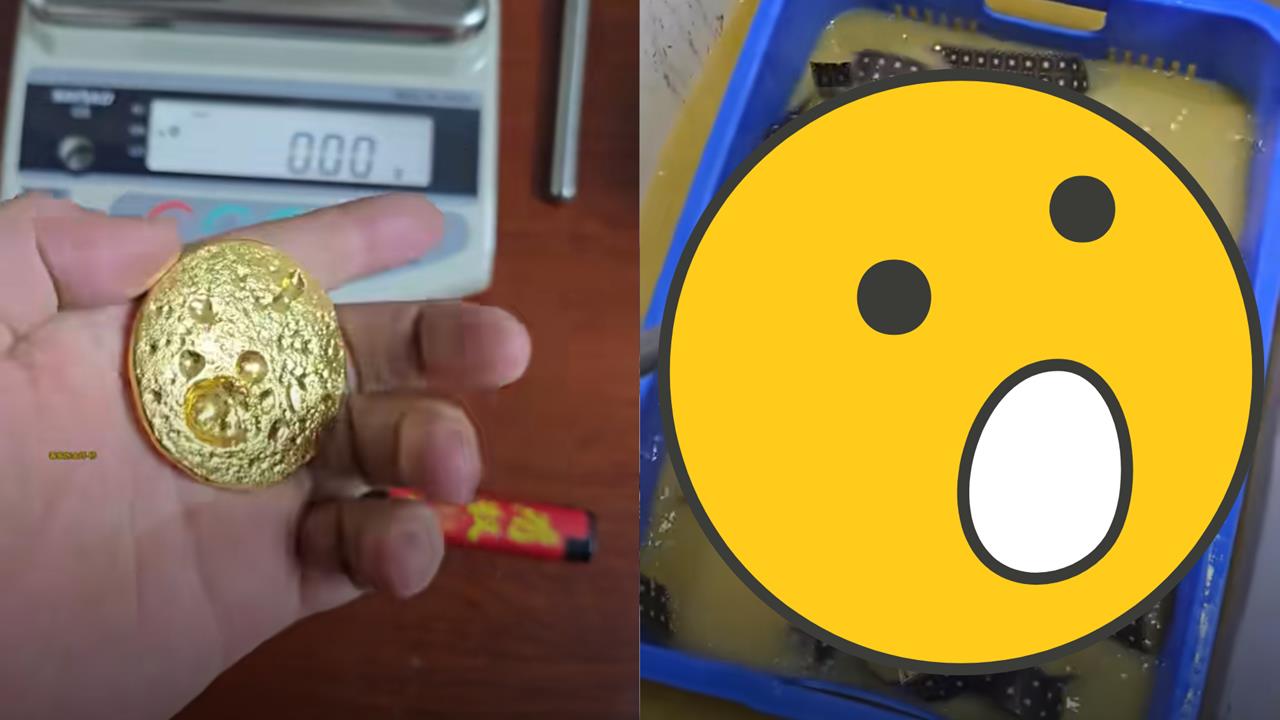 SIM卡煉出價值50萬「近200克黃金」！43秒「當代煉金術」完整過程全曝光