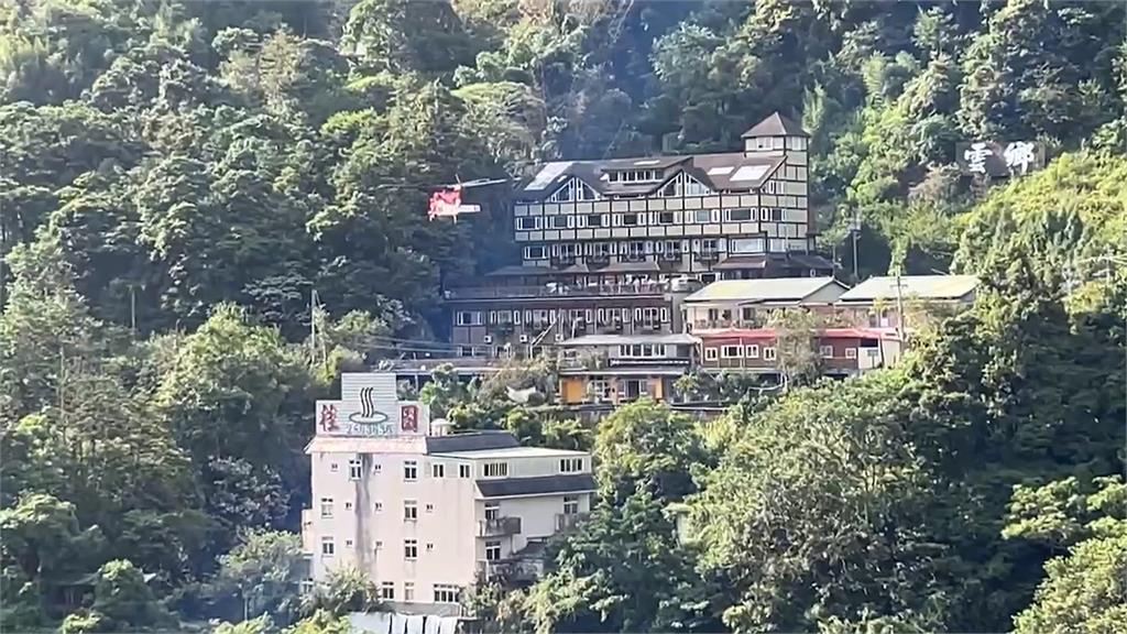南投廬山溫泉救援行動　特搜隊「牽引繩吊掛」助脫困