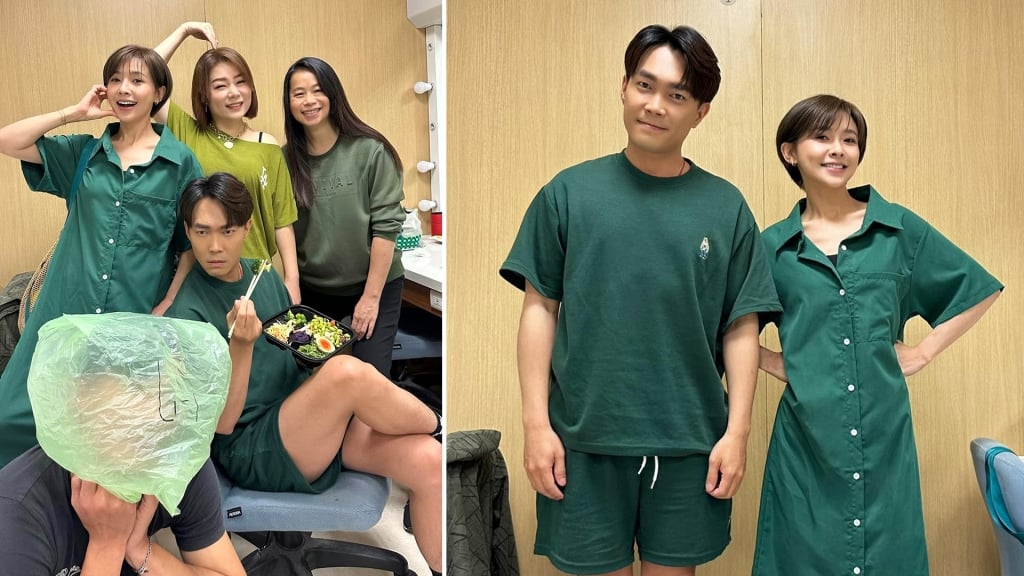 《愛的榮耀》吳婉君、許仁杰不約而同撞色！八點檔男神「綠色膠袋套頭」搞怪硬湊 逗樂粉絲