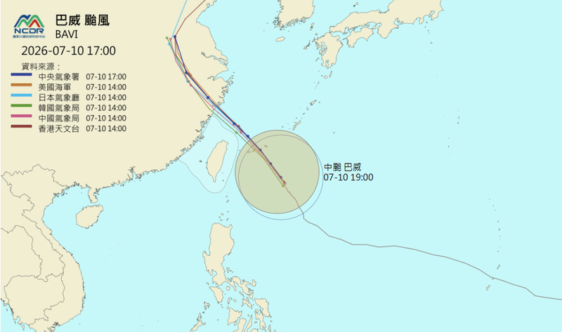台灣快被巴威淹沒！衛星雲圖「雪白一片」吞噬海面　鄭明典示警48字全說了