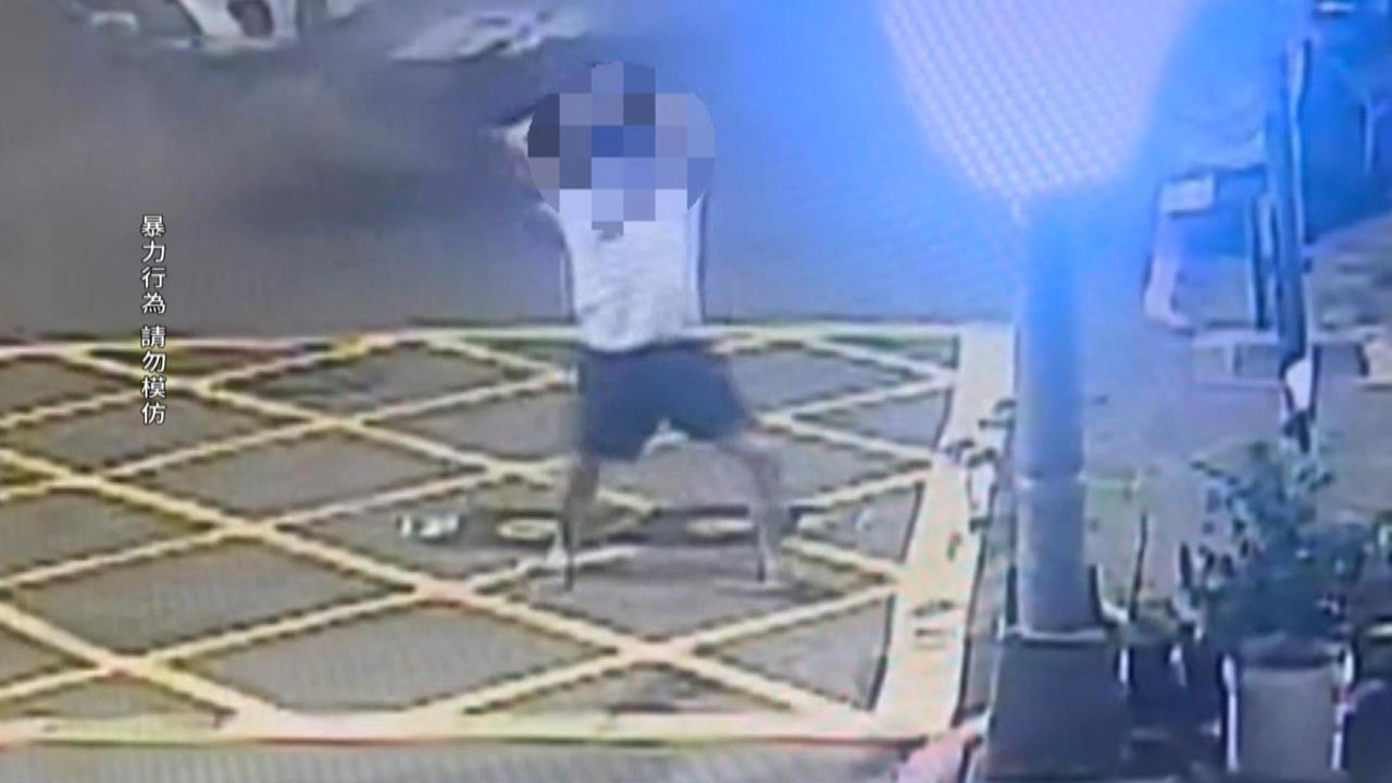 高雄男喝醉持滅火器亂噴、砸車　地方頭痛人物！警獲報壓制逮捕