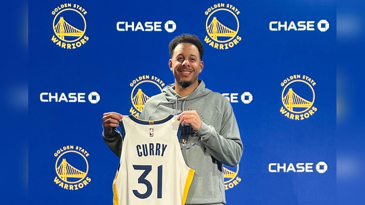NBA(影)／「咖哩弟弟」加盟勇士正式亮相！　想買哥哥背號卻碰個軟釘子