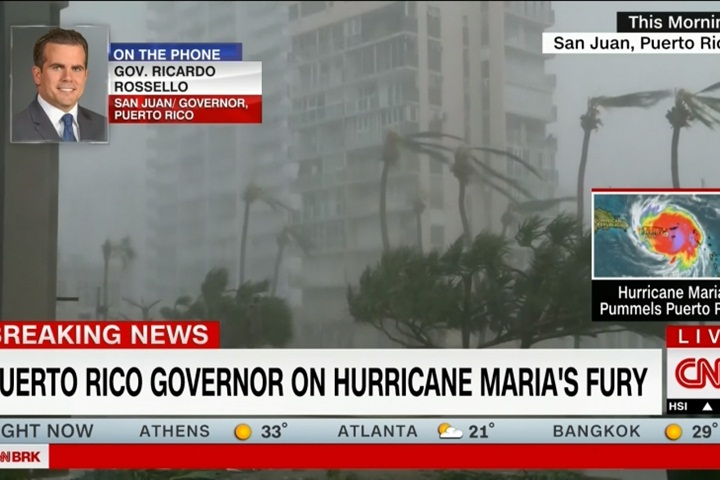 四級<em>颶風</em>瑪莉亞登陸波多黎各 恐釀嚴重災情