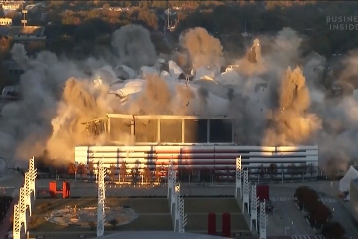亞特蘭大奧運主場館成回憶  60秒爆破拆除
