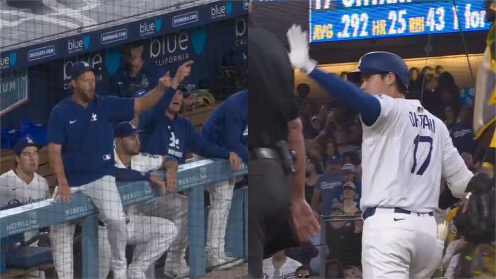 MLB(影)／板凳清空有後續！準名人堂柯蕭「跨欄失敗」　大谷一舉動阻止二波大場面