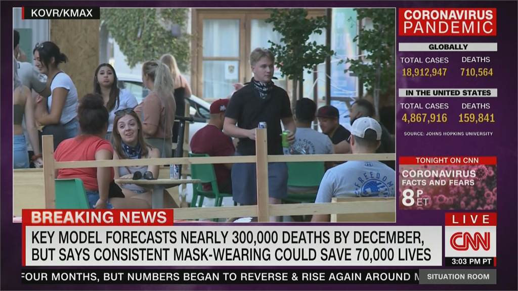 美國俄亥俄州州長確診 研究預測12月前死亡恐達30萬人 呼籲戴罩降死亡