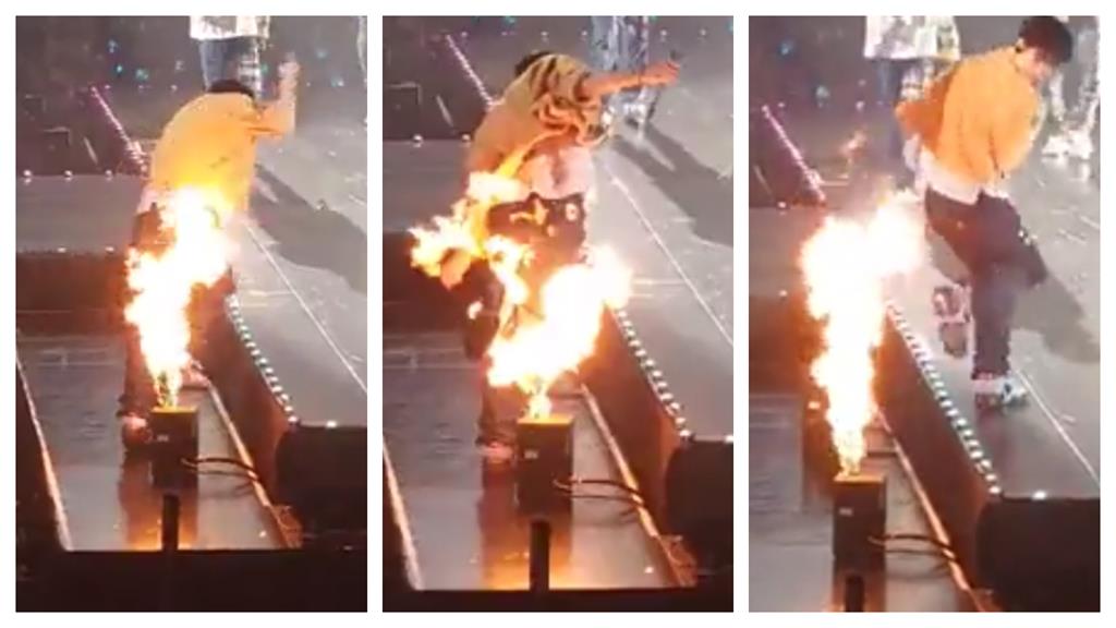 男團TREASURE巡迴演唱爆意外！表演中突全身著火驚悚畫面曝光