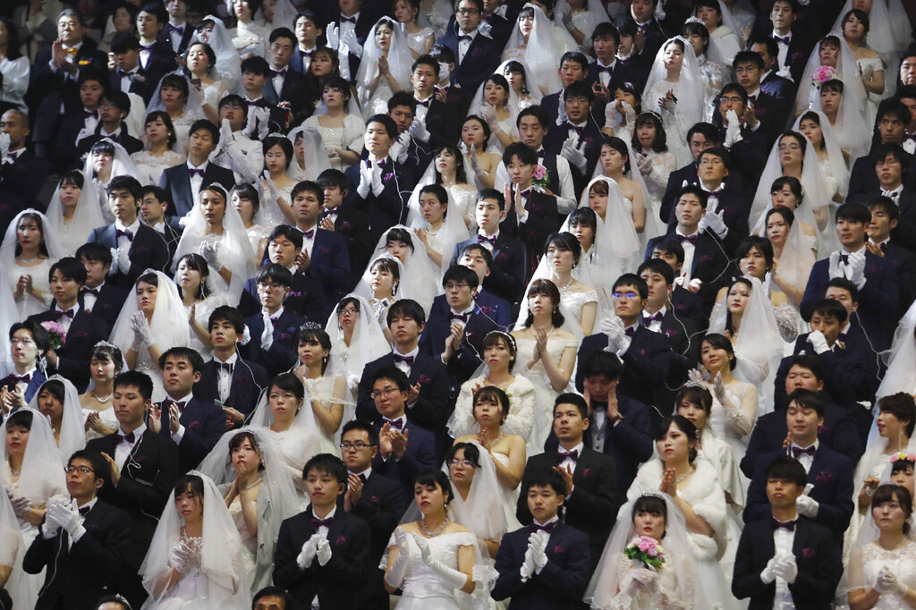 南韓統一教睽違3年辦集體婚禮　戒備森嚴！記者欲採訪遭喝止
