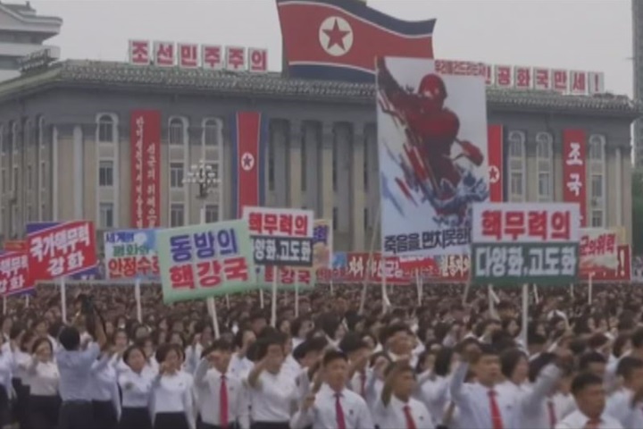 韓戰爆發67週年 北朝鮮反美大遊行