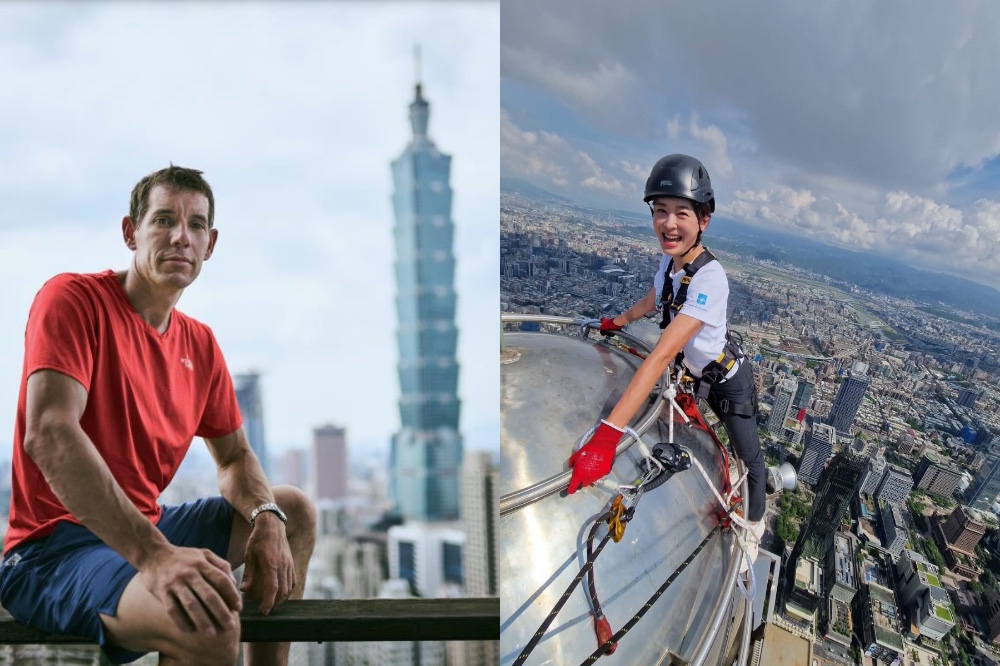 美國神人要徒手爬台北101　賈永婕搶先親站508公尺外牆喊腿軟
