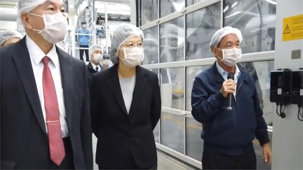 訪口罩原料「不織布」工廠 蔡總統謝企業支援防疫