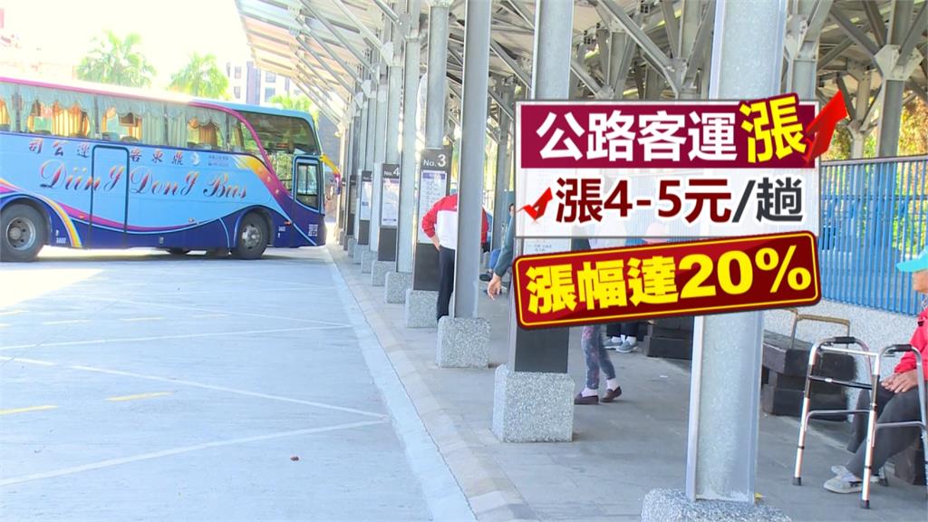 公路客運要漲價了？票價最高漲5元