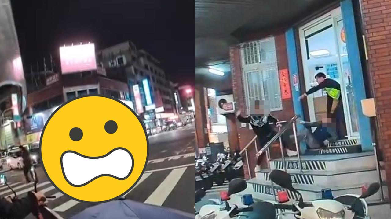 台南男「隨機砍人」1男1女出血倒地！狂衝「派出所前遭壓制」第一視角曝光