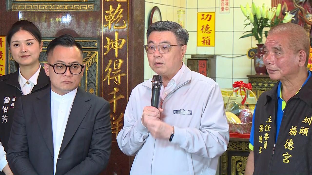 卓揆基隆拜廟　大讚童子瑋扮"持家"角色　這樣說引發聯想