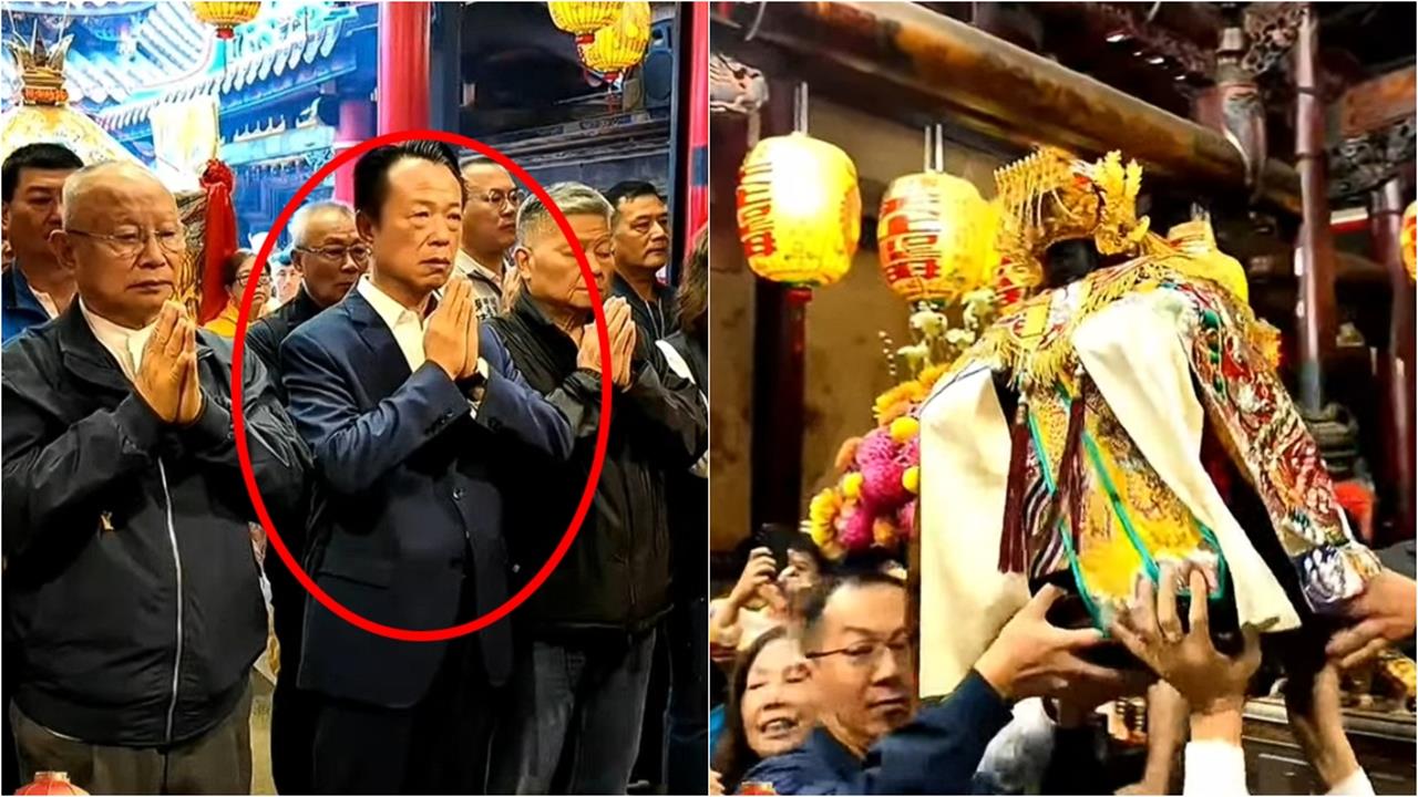 虔誠信徒默禱15秒被拍!本尊竟是嘉義縣長翁章梁 向媽祖求「這件事」全說了