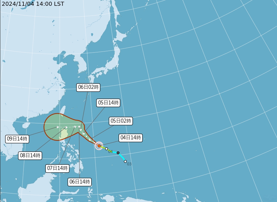 銀杏最快週二轉中颱!週末環流挾雨勢「灌2地區」北部低溫下探20度