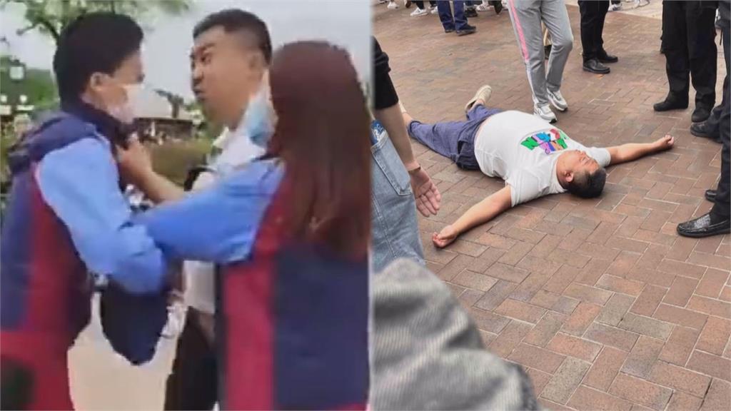 迪士尼內抽菸遭警告！中國男不聽勸罵哭工作人員　見員警竟秒躺地耍賴