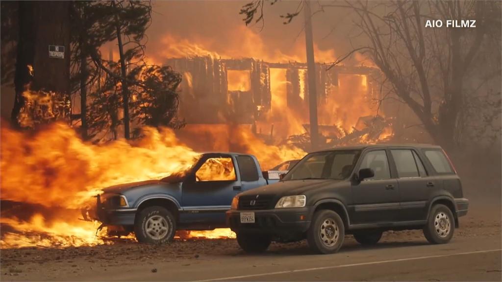 北加州野火燒不停！　百年淘金小鎮「格林維爾」化為灰燼