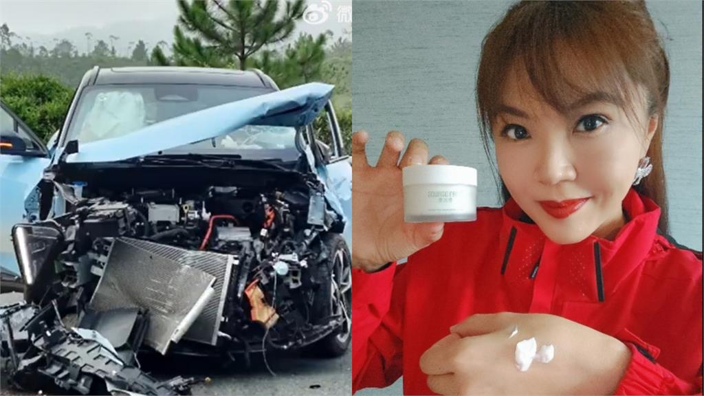 「女版黃安」出嚴重車禍！車頭被撞爛驚險逃死　仍不忘舔共：感謝中國製造