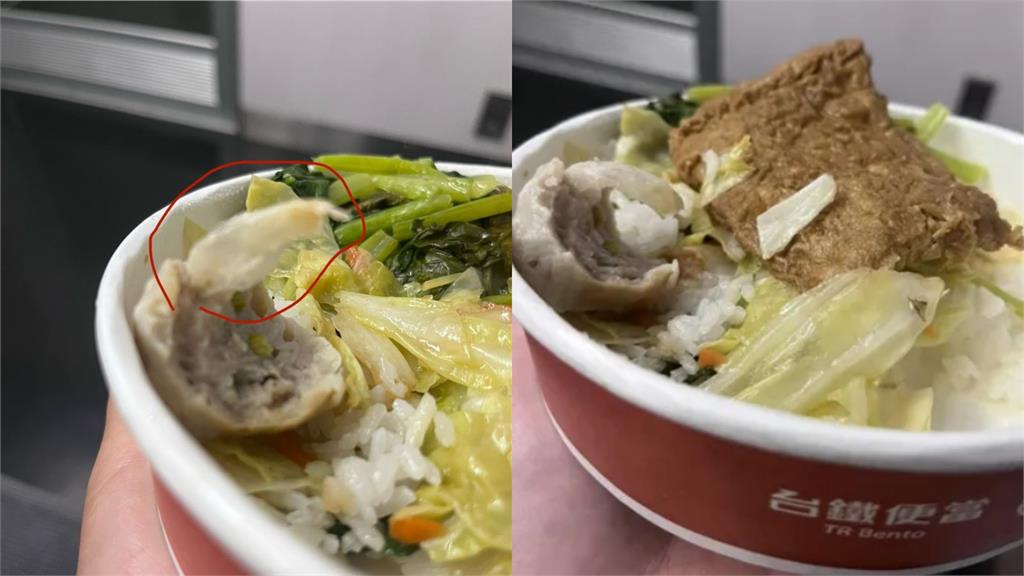 台鐵便當又出包！旅客「吃丸子咬不斷」疑藏塑膠繩　台鐵道歉將開罰供應商