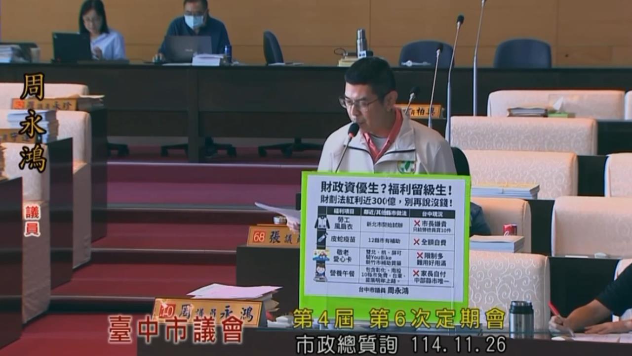 江啟臣喊「皮蛇疫苗補助」　周永鴻曬質詢片段「去年就提過」
