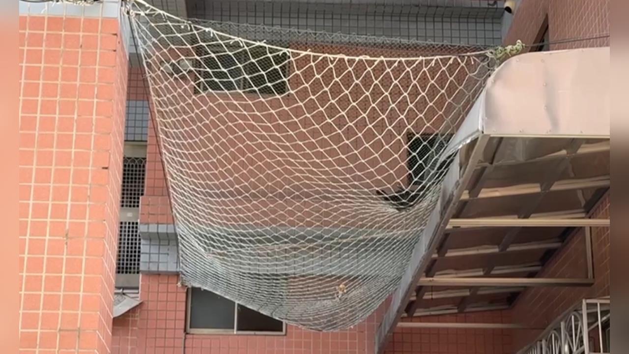 疑窗戶滑輪壞了？女童4樓墜2樓　防護網「神救援」救命