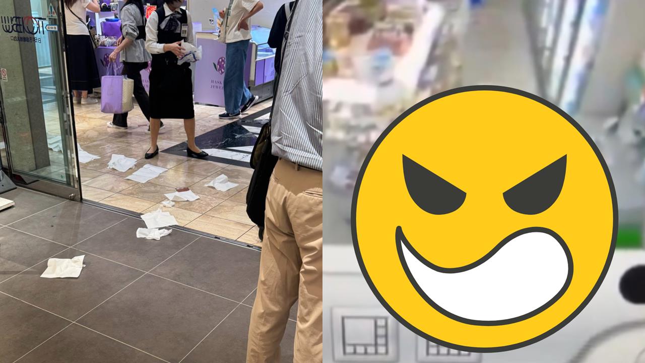 日本池袋多間店遭「排泄物恐攻」！長髮正妹超商「脫褲便溺」驚悚畫面曝…