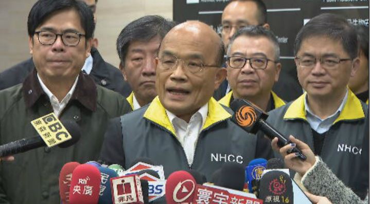 快新聞／蘇貞昌訪疾管署 籲民眾勿囤口罩