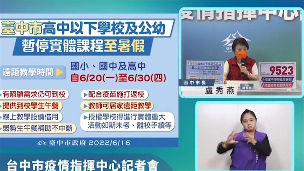 中彰投三縣市 高中以下學校遠距教學直至6/30