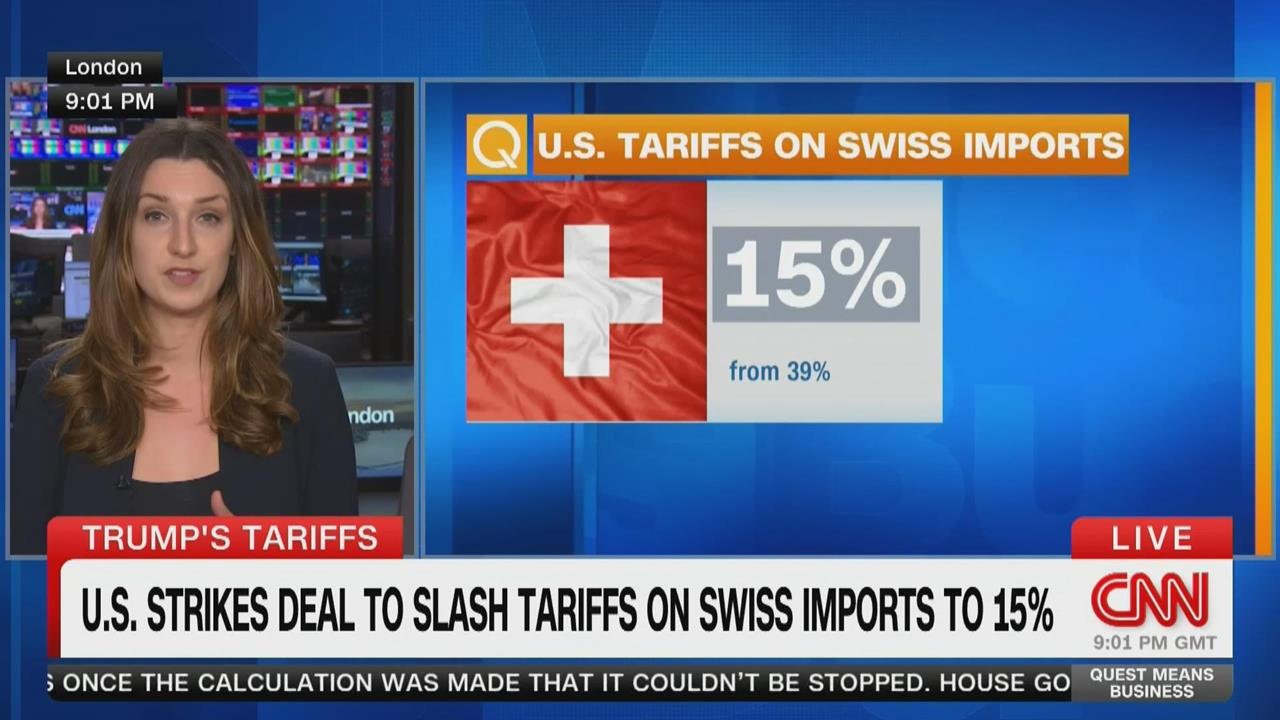 美國和瑞士達成協議！　關稅從39%降至15%