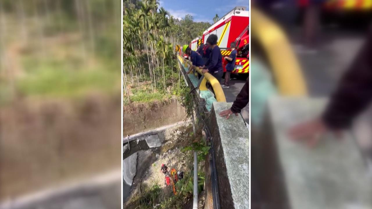 騎單車不慎撞護欄！南投１３歲少年　噴飛墜１２公尺深河谷獲救
