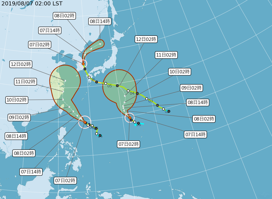 [2019/08/07]利奇馬恐增強成中颱！北、東部外圍環流影響防大雨