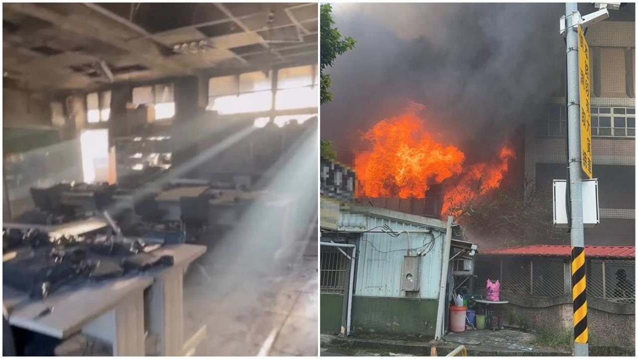 快新聞/樹林工廠大火「柑園國小也遭殃」!電腦教室遭高溫融化 駭人畫面曝光了