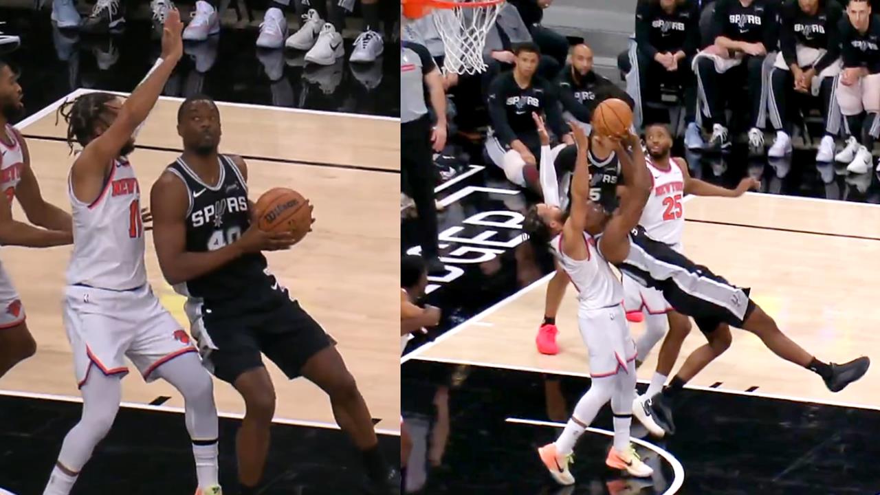 NBA(影)/超扯後仰跳投!馬刺資深前鋒「背對籃框」超奇妙進球、驚喜全網