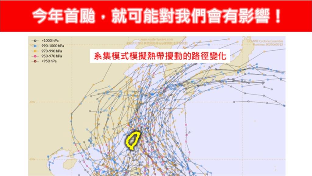 2025年首颱生成機率UP！路徑大C轉北上「直逼台灣」專家示警了