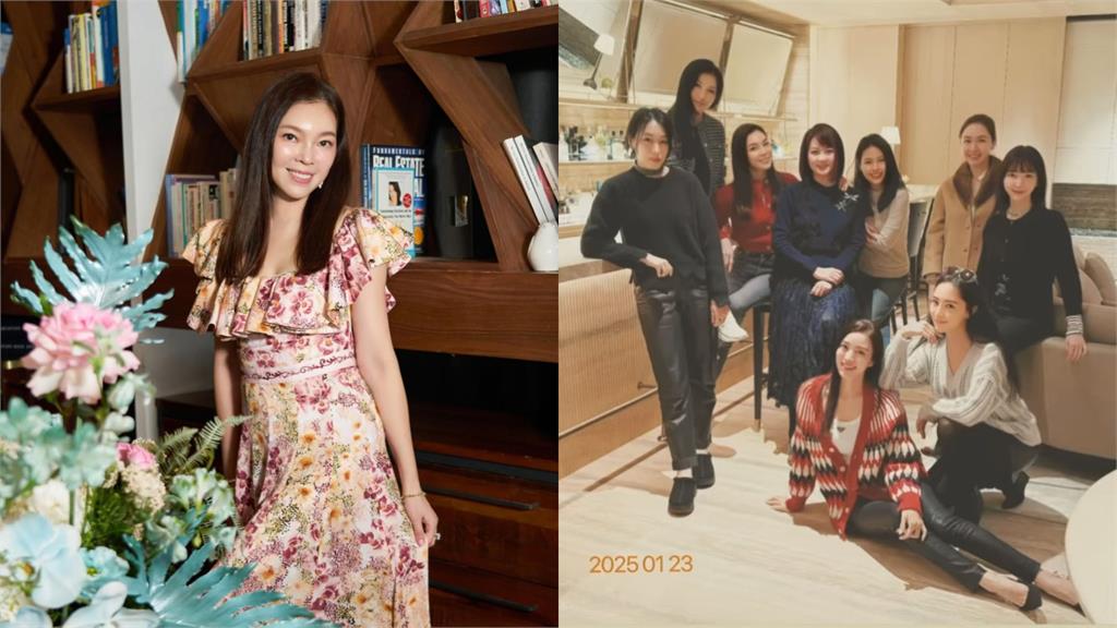 曾馨瑩過年前曬名媛姐妹團「9貴婦」齊聚含金量破表！她寫10字曝心聲