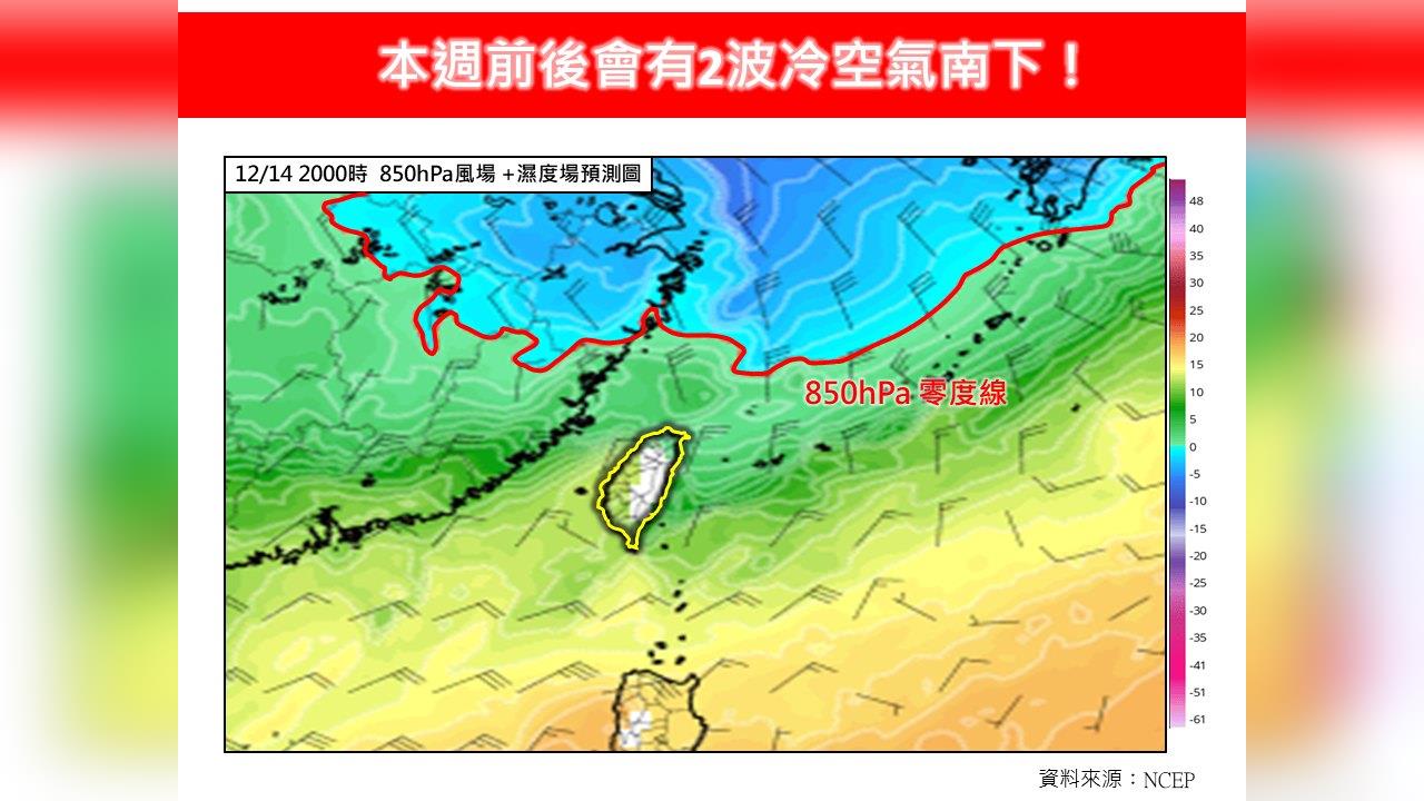 快新聞/本週2波冷空氣先後南下 專家曝「這天」將迎入冬首波冷氣團