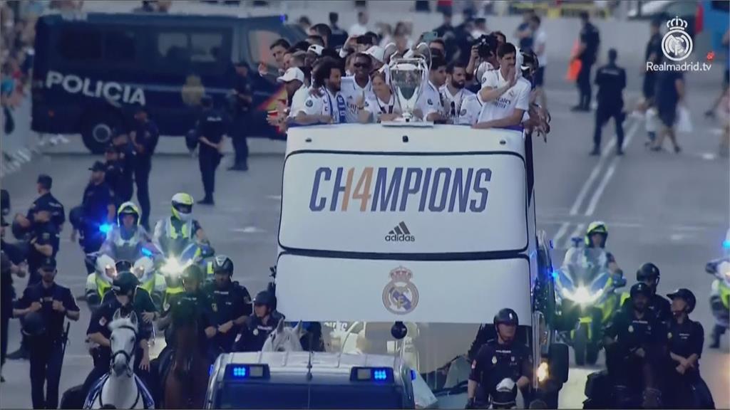 帶回隊史第14座歐冠金盃　皇家馬德里盛大遊行
