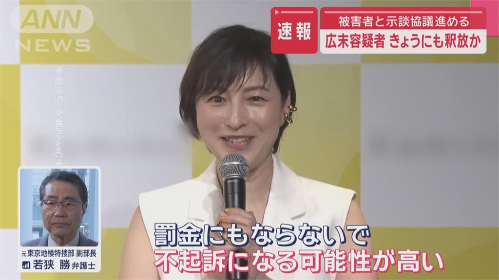 廣末涼子獲釋！  踢護理師被關8天後憔悴現身