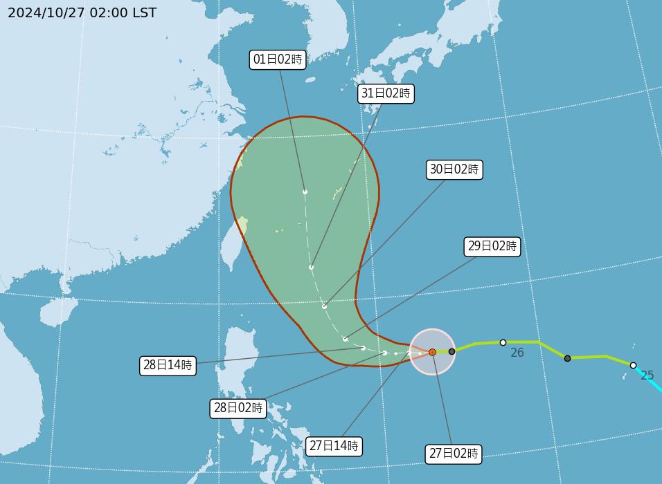 快新聞／輕颱「康芮」路徑偏西　專家曝強度恐上修：有侵台可能