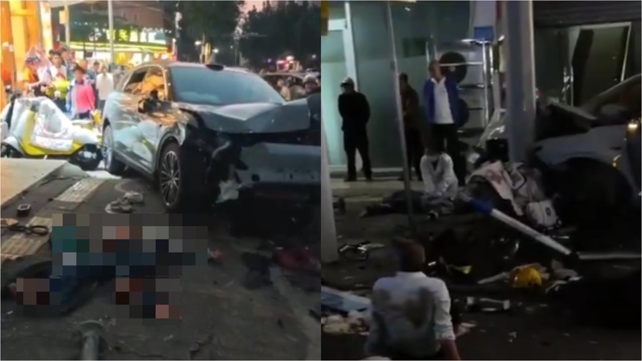 中國休旅車暴衝「路人噴飛、四肢扭曲」影片曝!官方稱僅4傷…網怒:現場有人CPR