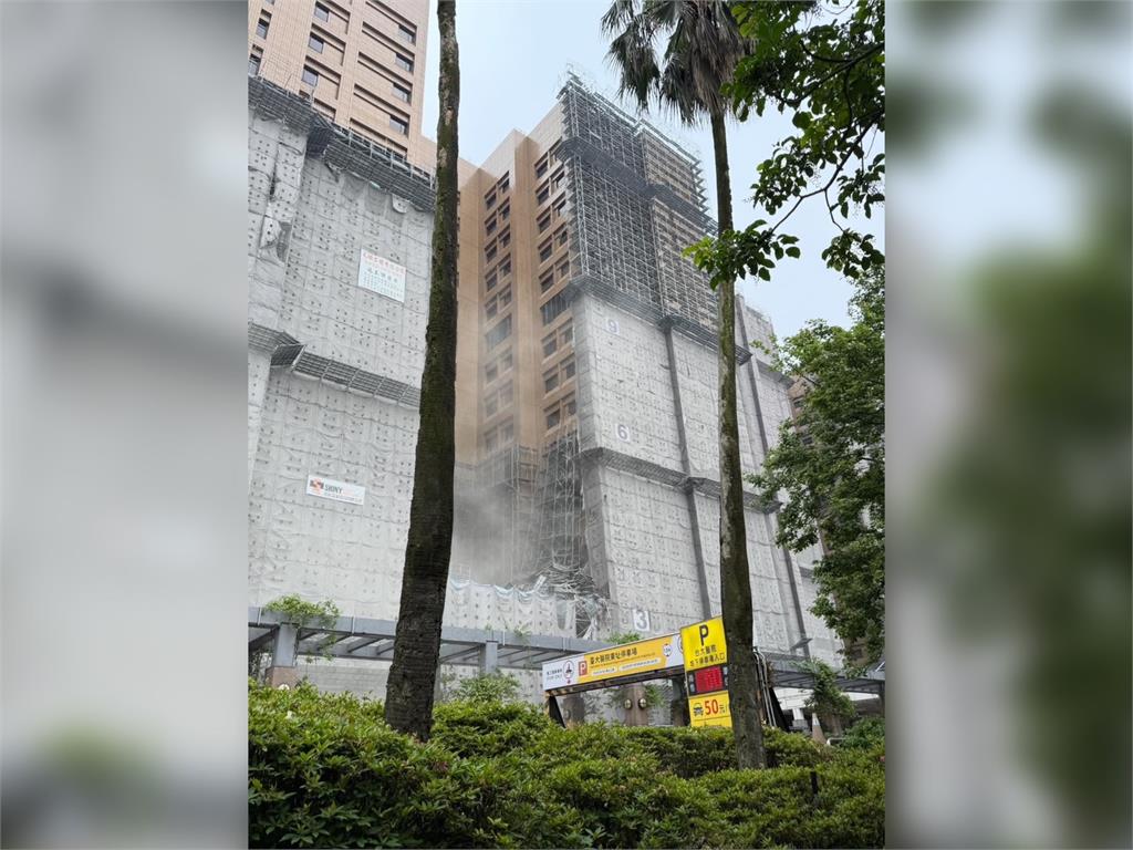 快新聞／台大醫院工程鷹架坍塌「殃及1車」　院方緊急回應了