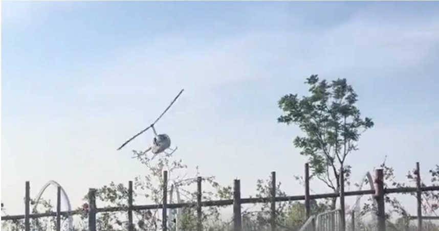 陸直升機墜地釀1死4傷！全機幸運生還「僅他衰遭砸死」